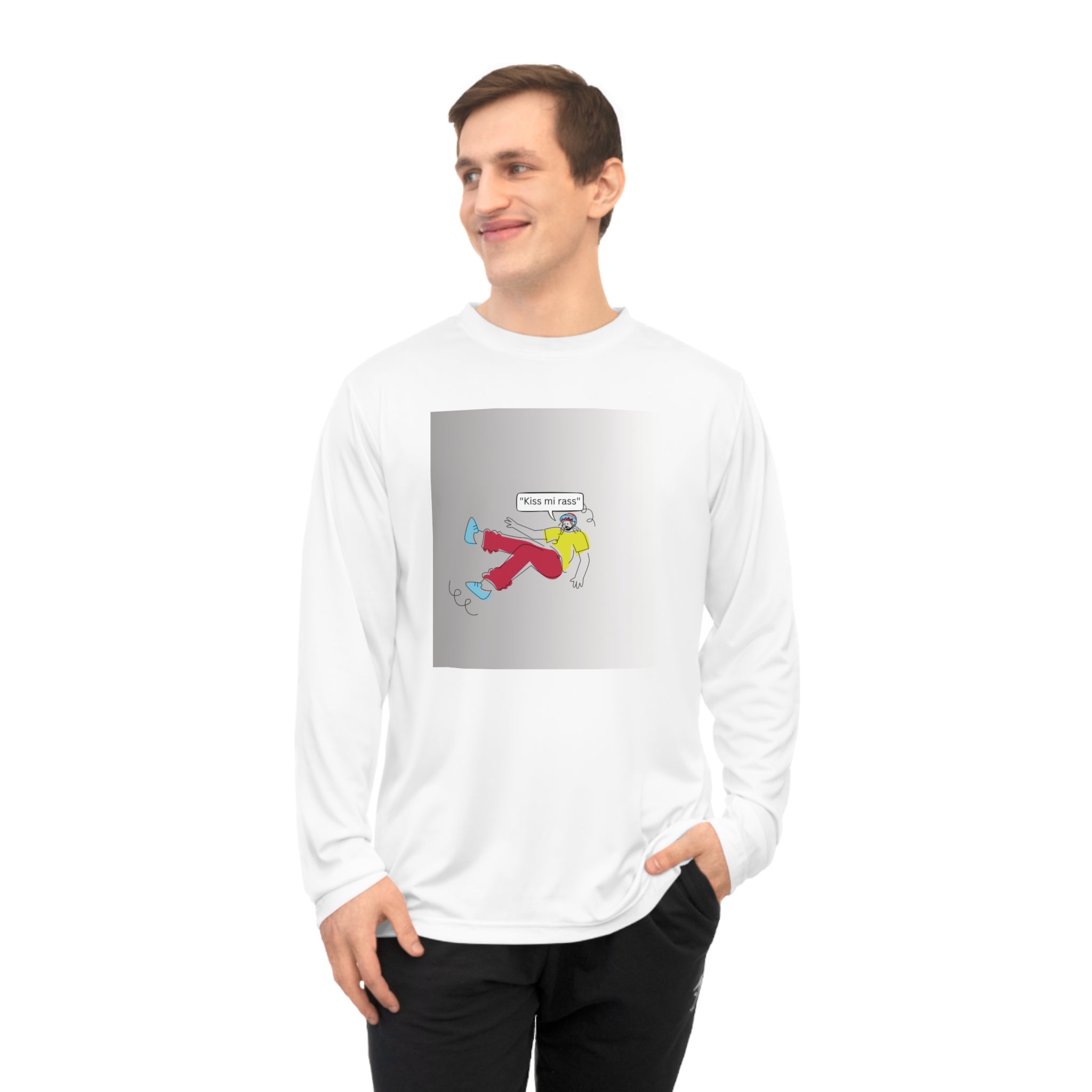 Skateboard Cat Long Sleeve Shirt — 'Take the Day Off' Graphic Performance Tee